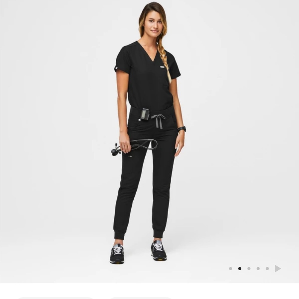 FIGS ZAMORA- Womens Black Jogger Pants